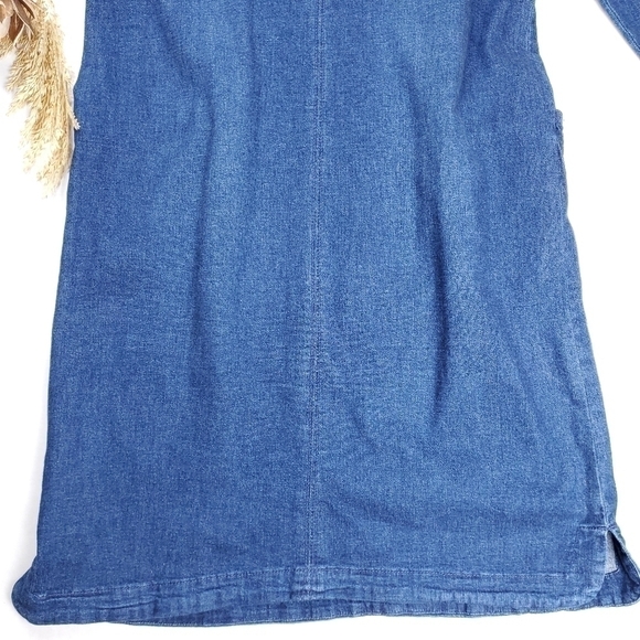 New J. Jill Denim Sheath Chambray Midi Dress Size XS - Picture 13 of 14